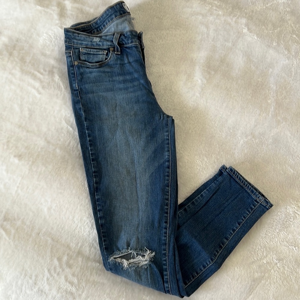 Paige Ripped Ankle Skinny Jeans Size 30